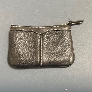 Dooney & Bourke Black Leather Coin Pouch